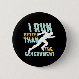 Funny Marathon Running Jogging Workout Runner Button