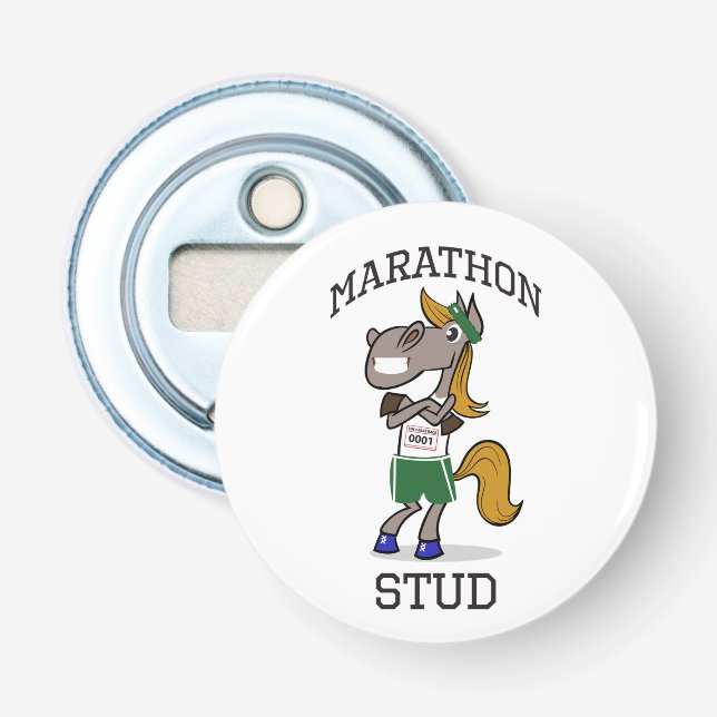 Funny Marathon Stud design Bottle Opener (Front)