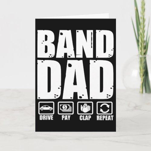 Funny Marching Bynd Dad Father Humor Fathers Day  Card
