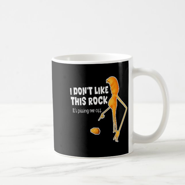 Funny Marcus The Worm Meme I Don't Like This Rock  Coffee Mug (Right)