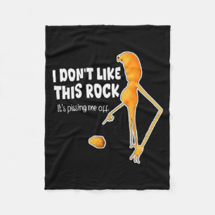 Funny Marcus The Worm Meme I Don't Like This Rock Fleece Blanket