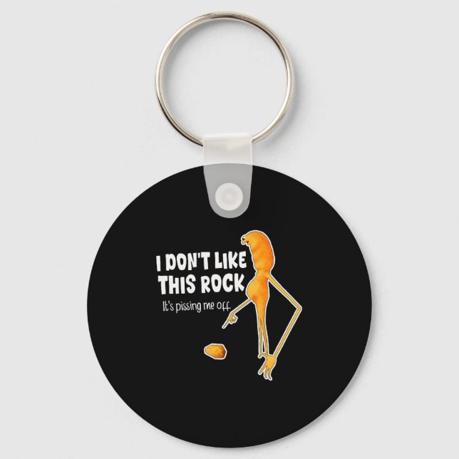 Funny Marcus The Worm Meme I Don't Like This Rock  Keychain (Front)