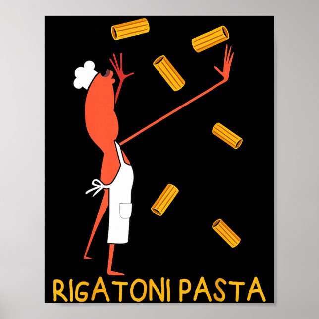 Funny Marcus The Worm Rigatoni Pasta  Poster (Front)