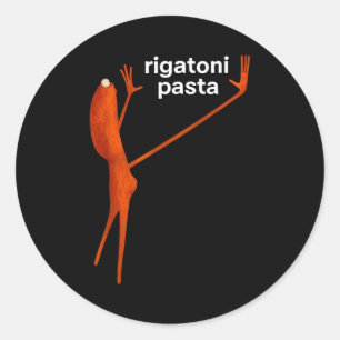 Funny Marcus The Worm Rigatoni Pasta Viral Meme Classic Round Sticker