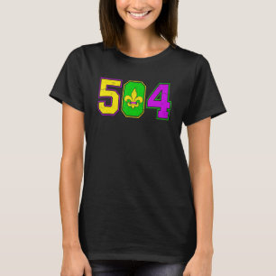 Funny Mardi Gras 504 Party Lover Festival Costume T-Shirt