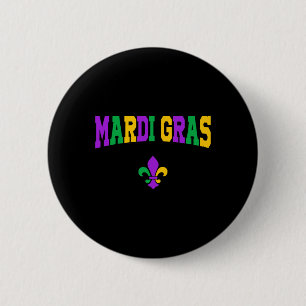Funny Mardi Gras Carnival Costume For Men And Wome Button