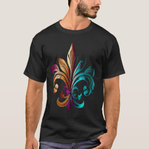 Funny Mardi Gras Carnival parade with beads party  T-Shirt