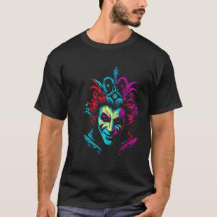 Funny Mardi Gras Carnival parade with beads party  T-Shirt