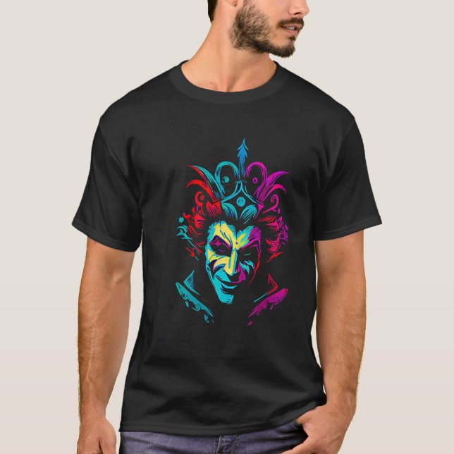 Funny Mardi Gras Carnival parade with beads party  T-Shirt (Front)