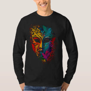 Funny Mardi Gras Carnival parade with beads party  T-Shirt