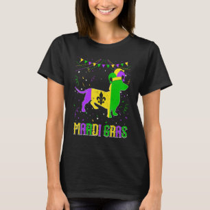 Funny Mardi Gras Dachshund Dog Dad Mom Mardi Gras T-Shirt