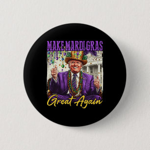 Funny Mardi Gras Donald Trump Mardi Gras American  Button