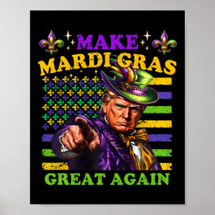 Funny Mardi Gras Donald Trump Mardi Gras American  Poster
