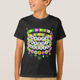 Funny Mardi Gras Friendship Bracelet Beads T-Shirt