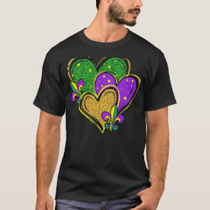 Funny Mardi Gras Heart Party Costume It's Mardi Gr T-Shirt