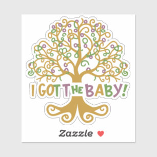 Funny Mardi Gras I Got The Baby Pregnancy Alert	 Sticker