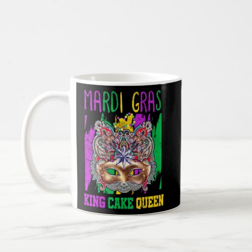 Funny Mardi Gras Mask  King Cake Design For Women Coffee Mug