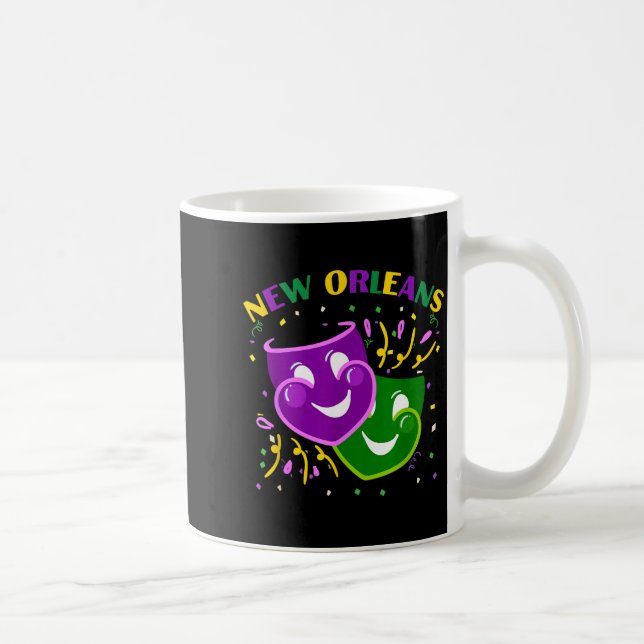 Funny Mardi Gras Mask Louisiana New Orleans Carniv Coffee Mug (Right)
