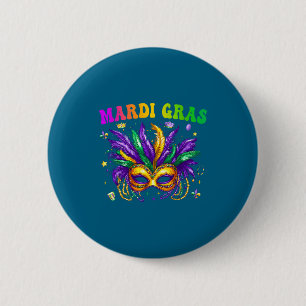 Funny Mardi Gras Parade Outfit Jester Hat Men Wome Button