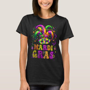 Funny Mardi Gras Parade Outfit Jester Hat Men Wome T-Shirt