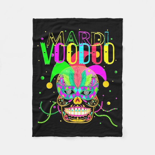 Funny Mardi Gras Shirt New Orleans Shirts Mardi Gr Fleece Blanket (Front)