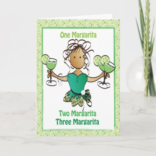 Funny Margarita Birthday Card for Her