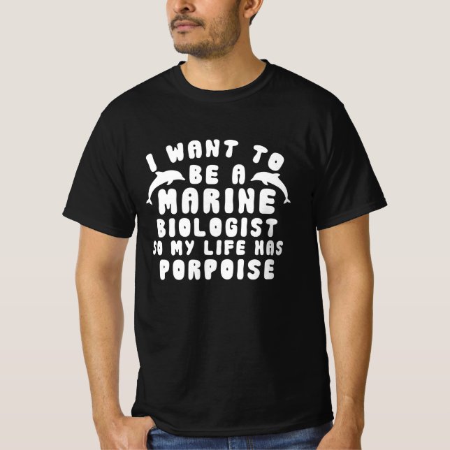 Funny Marine Biologist Porpoise Cute Future Marine T-Shirt (Front)
