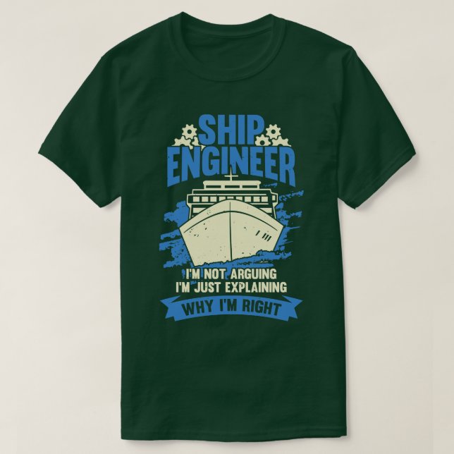 Funny Marine Engineering Ship Engineer Gift T-Shirt (Design Front)