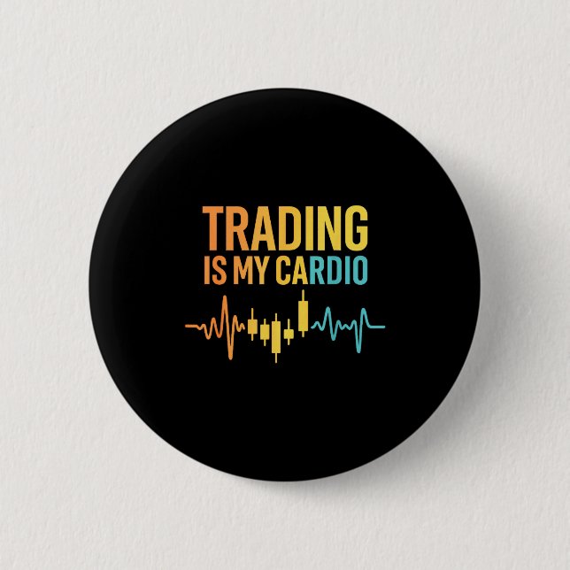 Funny Market For Trader Dad, Trading Quotes Stocks Button (Front)