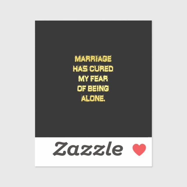 Funny Marriage and Fear Joke Sticker (Sheet)