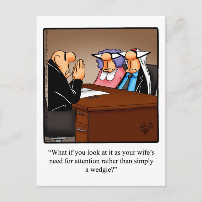 Funny Marriage / Anniversary humor Postcard (Front)