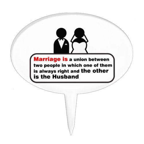 Funny Marriage Cake Topper