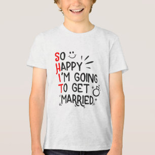 Funny Marriage Gift Hilarious Groom Bride Wedding Tri-Blend Shirt