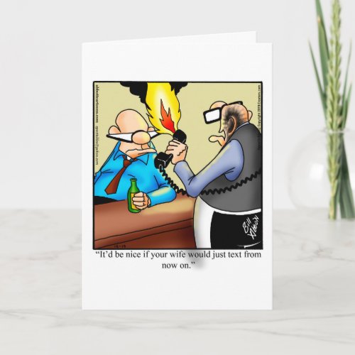 Funny Marriage Humor Blank Card