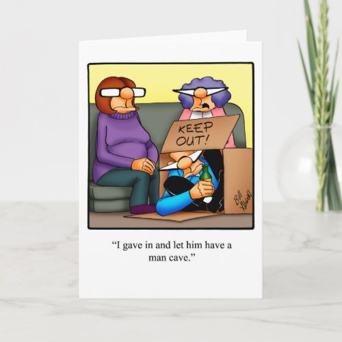 Funny Marriage Humor Blank Greeting Card