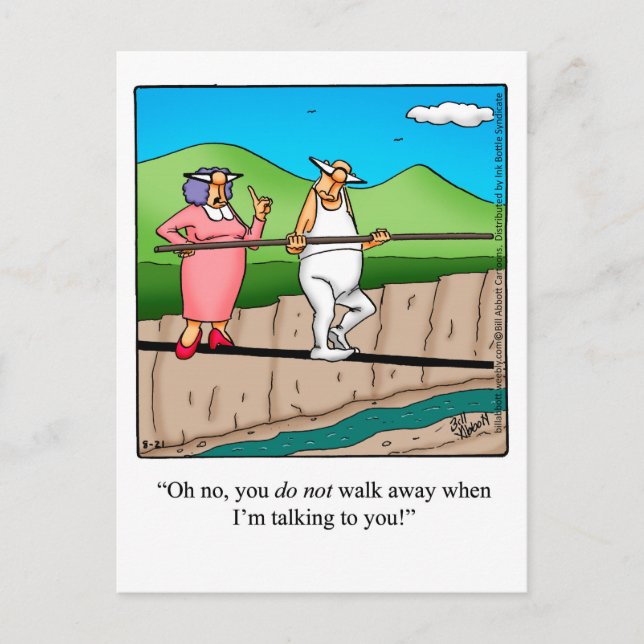 Funny Marriage Humor Postcard (Front)