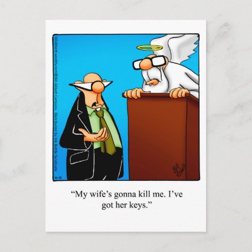 Funny Marriage Humor Postcard