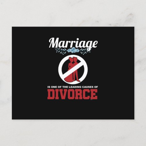 Funny Marriage Sarcasm Sarcastic Divorce Statement Holiday Postcard