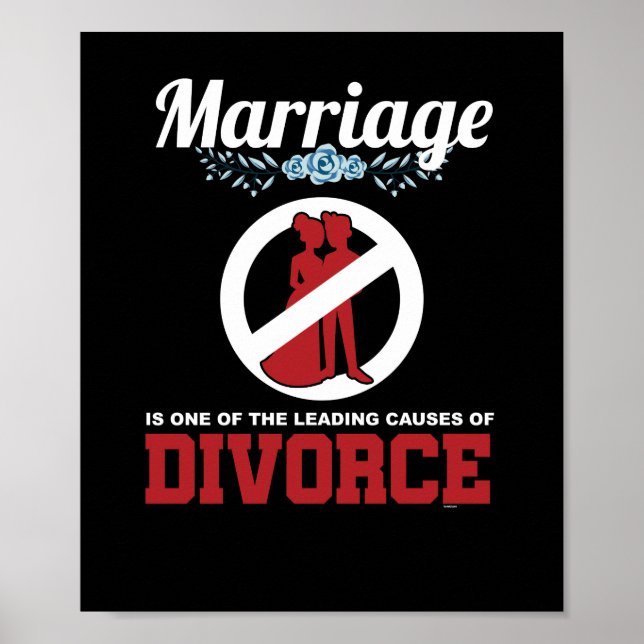 Funny Marriage Sarcasm Sarcastic Divorce Statement Poster (Front)