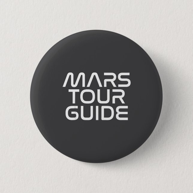 Funny Mars Birthday Gift Mens Womens Joke Quote Da Button (Front)