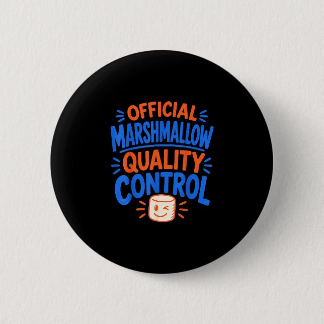 Funny marshmallow  button (Front)