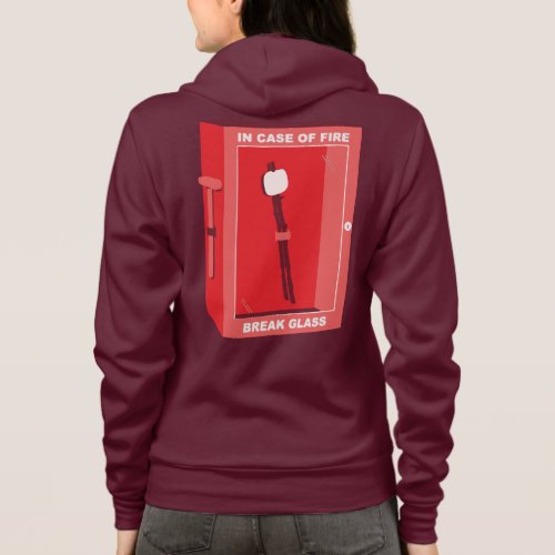 Funny Marshmallow Cartoon _ In Case Of Fire Hoodie