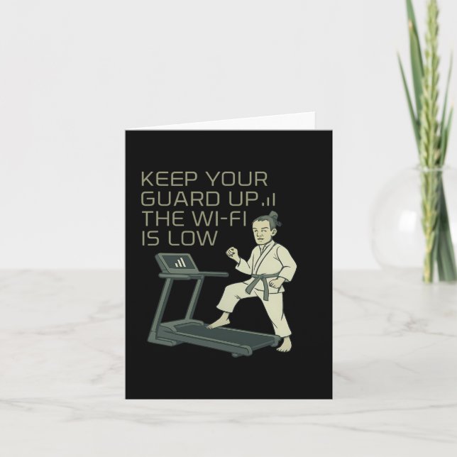 Funny Martial Arts Boxing Keep Your Guard Up Wi-fi Card (Front)
