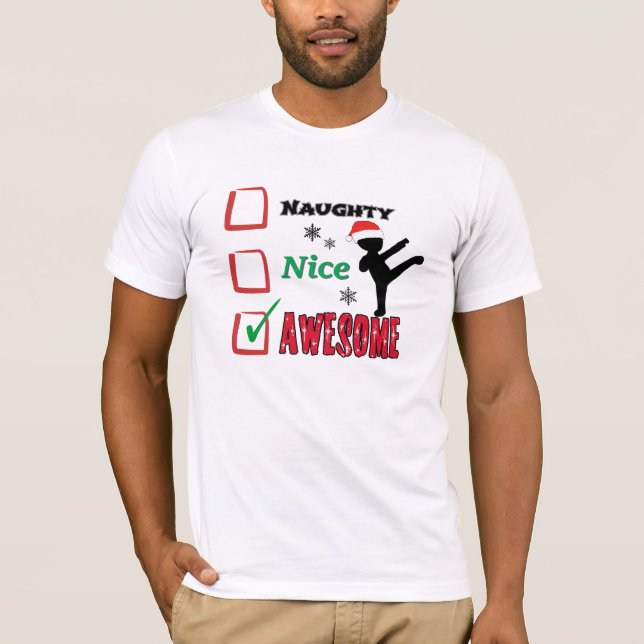 Funny Martial Arts Christmas T-Shirt (Front)