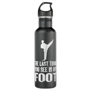 Funny Martial Arts Karate Stainless Steel Water Bottle