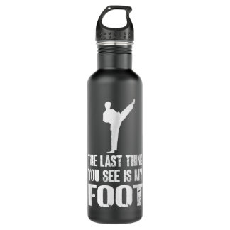 Funny Martial Arts Karate Stainless Steel Water Bottle