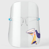 Funny Martini Glass Drink Cute Cheers Face Shield (Front)