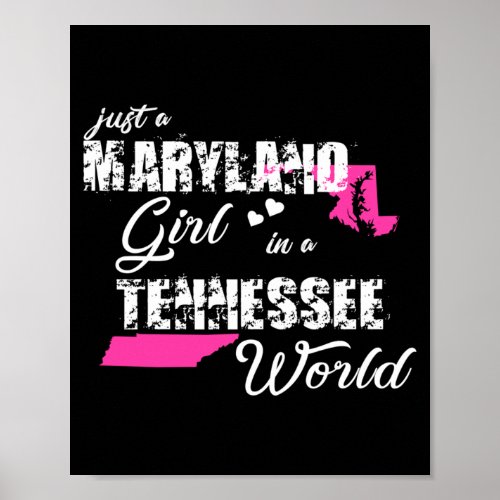 Funny Maryland Shirts A Maryland Girl In A Poster