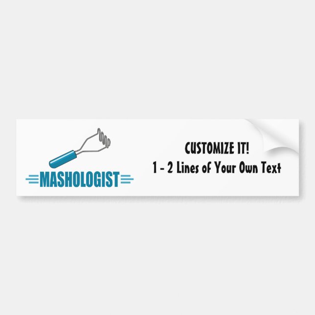 Funny Mashed Potato Bumper Sticker (Front)
