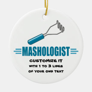 Funny Mashed Potato Ceramic Ornament